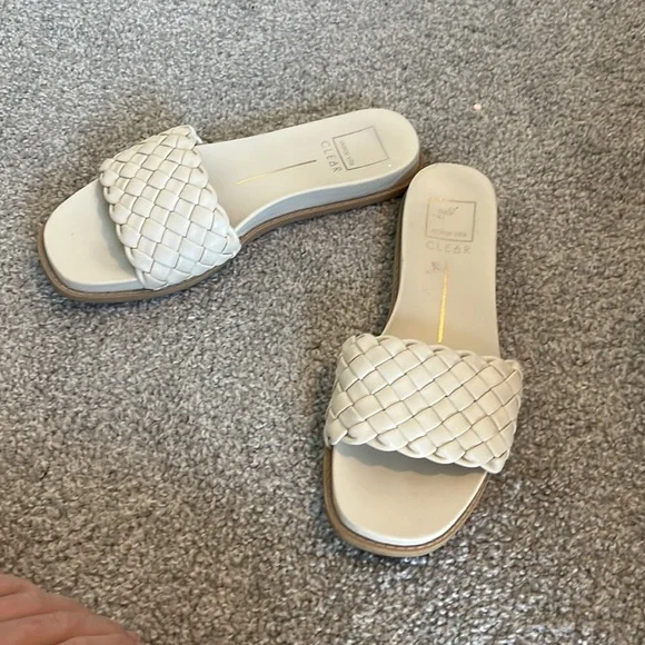 Dolce Vita Woven Cream Sandals - Picture 2 of 3